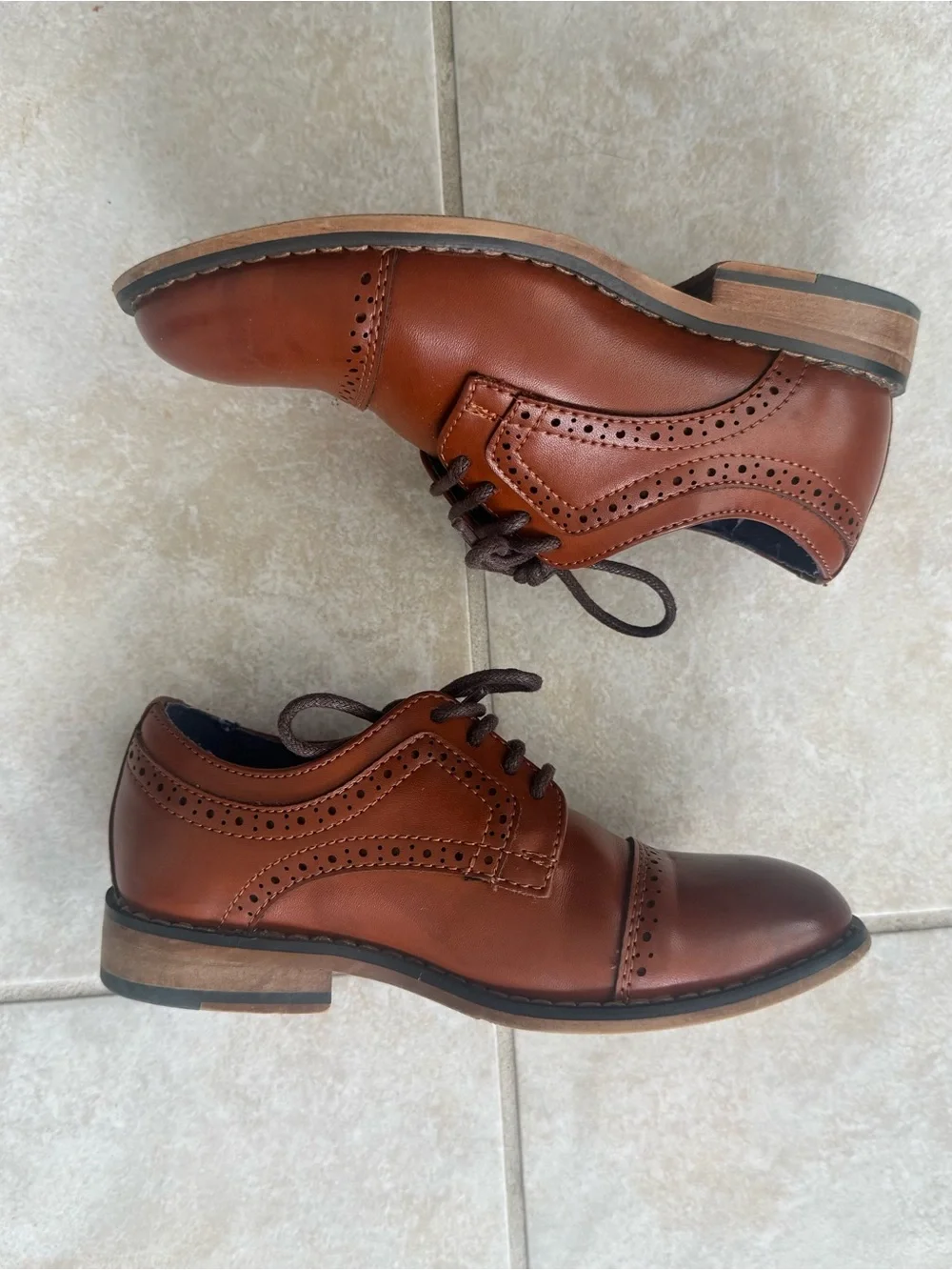 Bruno Marc Prince K1 Oxfords Dress Shoes Boys 11 Toddler Little Kid Brown Brogue